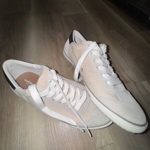 Stylish Beige and Black Sneakers